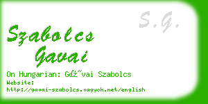 szabolcs gavai business card